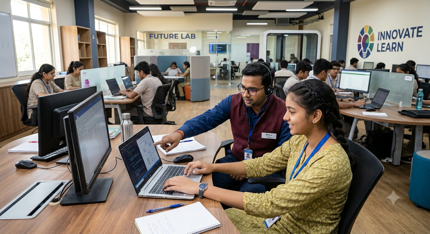 Student with on-site support